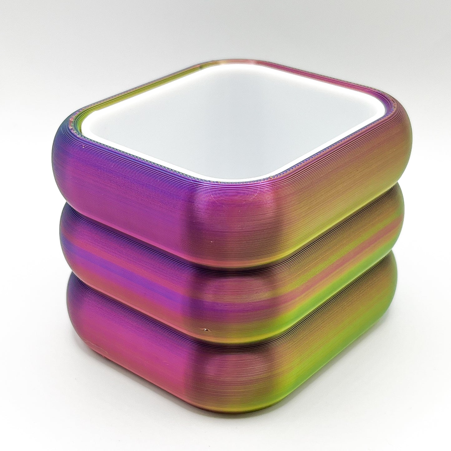 Retro Future Square Cushion Pot & Coloured Insert