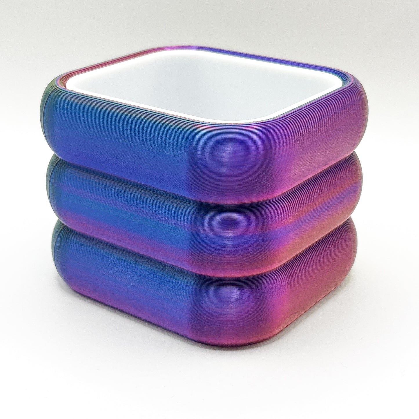 Retro Future Square Cushion Pot & Coloured Insert