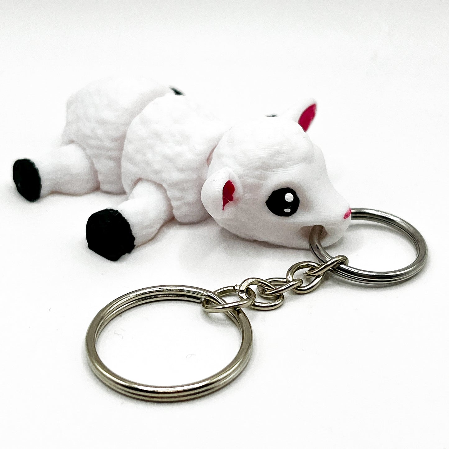 Articulated Flexi-Pet - Lamb Keyring