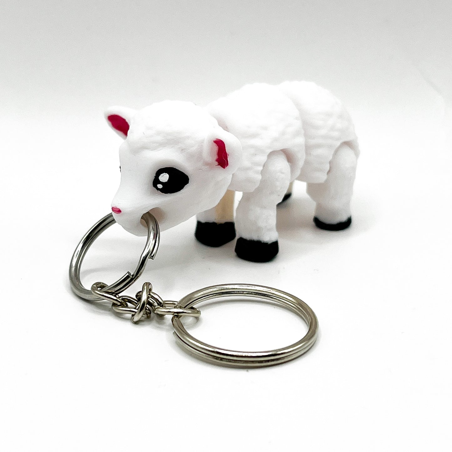 Articulated Flexi-Pet - Lamb Keyring