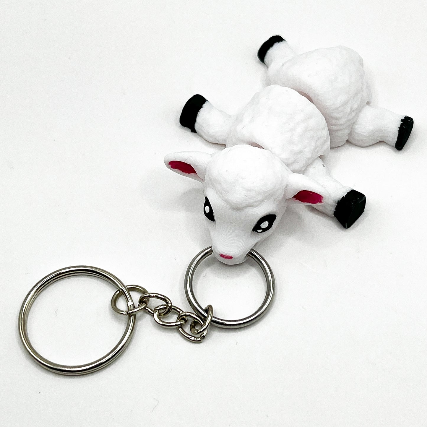 Articulated Flexi-Pet - Lamb Keyring